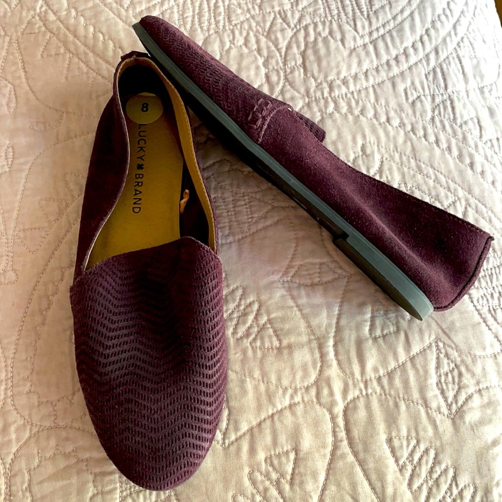 Lucky brand size 8 suede loafers never worn